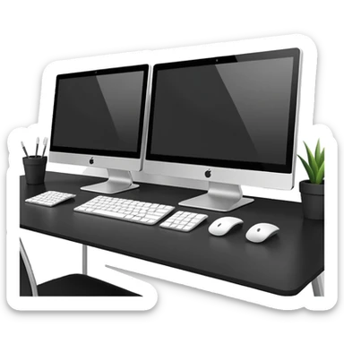 Dual Monitor Setup sticker