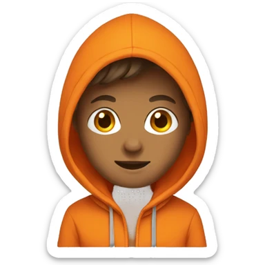 Orange hoodie  sticker