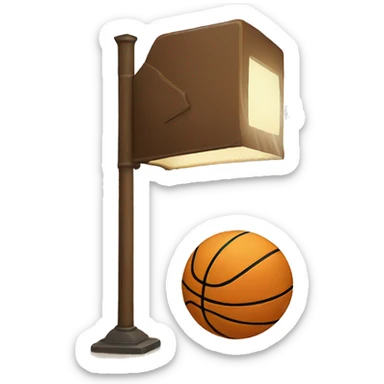 Lamp playing basketball sticker