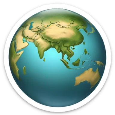 Asia world orb  sticker