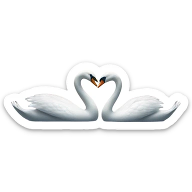 love between two swans sticker