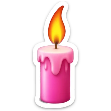 candle with a pink flame  sticker