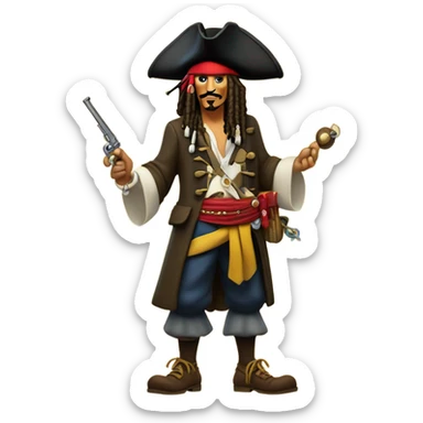 Jack sparrow and Mickey Mouse sticker