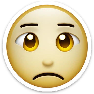 smiley face that’s a bit irritated and tired eyes  sticker