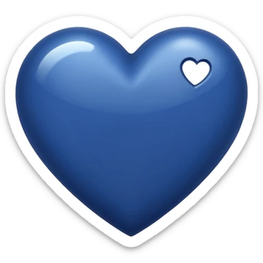 navy blue heart sticker