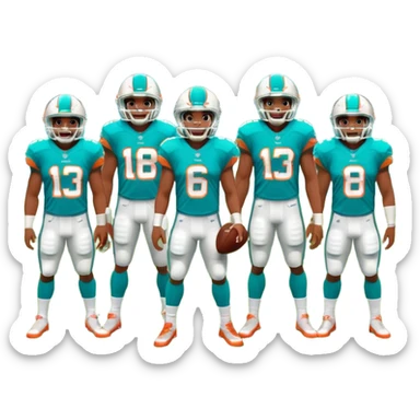 Miami dolphins football sticker
