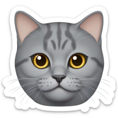 gray britain cat sticker