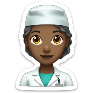 Young Nigerian female nurse sticker