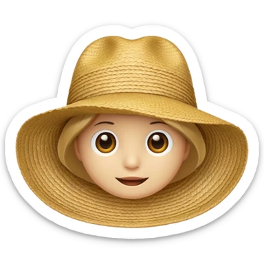 Create strow hat fom one piece emoji sticker