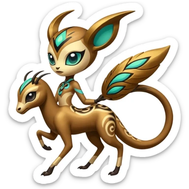 Ancient Tribal Exotic Colorful Tropical Meloetta-Venom-Heliolisk-Helioptile-fusion, full body, tribal markings  sticker