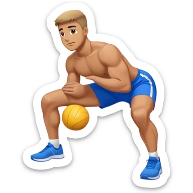 glute-bridges-exercise guy with blue shorts  sticker