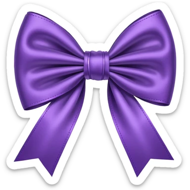 purple bow sticker
