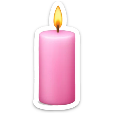 baby pink candle  sticker