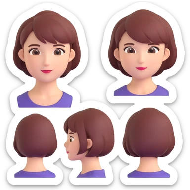 short hairstyle sticker