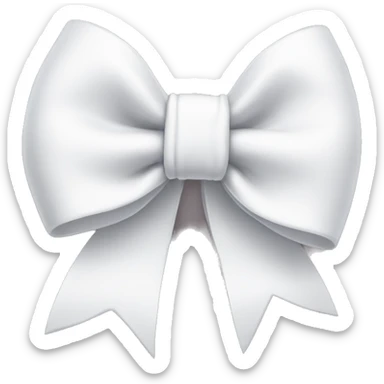 White bow sticker