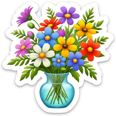Wildflower bouquet sticker