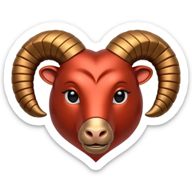 Aries heart sticker