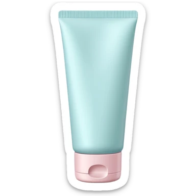 hand cream tube object icon, blank packaging with no text or logo, smooth cosmetic tube, soft pastel color, minimal design, closed cap, 3D cartoon, mobile game icon style, centered, clean background, soft shadow, no watermark sticker