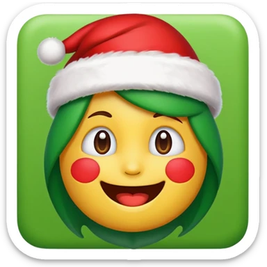 Cute christmas emoji sticker