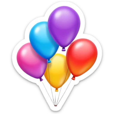shaped flying balloons sticker
