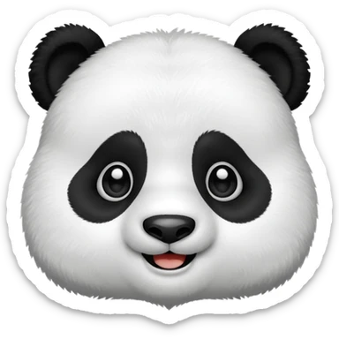 Cute innocent look of a panda sticker