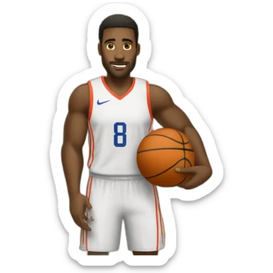 Basketteur qui crosse un autre joueurs sticker