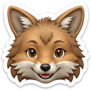 A Coyote Emoji sticker