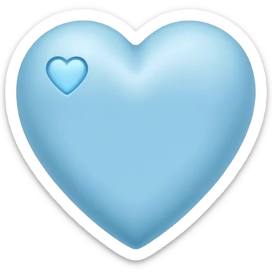 Baby blue heart sticker