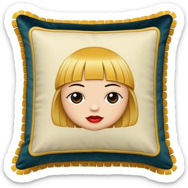 Simple vintage couch aesthetic deco Pillow cushion sticker