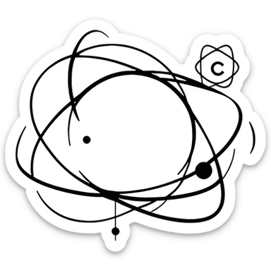 Symbolic representation of Pakistan's nuclear program with atom symbol and crescent sticker