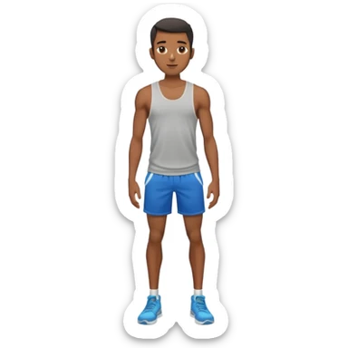 Skinny black man with gyatt full body sticker