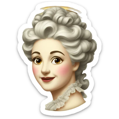 vintage rococo face powder  sticker