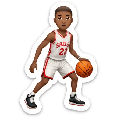 black man half splits on a BB Court sticker