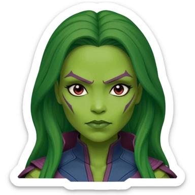 Gamora face only 

 sticker