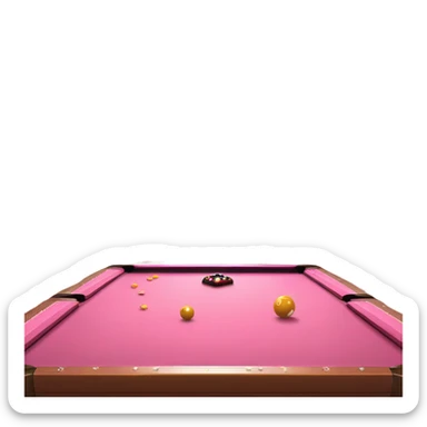 Pink pool table with sparkles and vines of roses  sticker