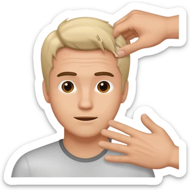 A hand grabbing a man’s hair  sticker