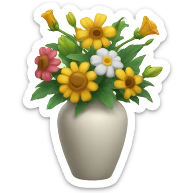 Flower vase sticker