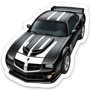 Black trans Am car sticker