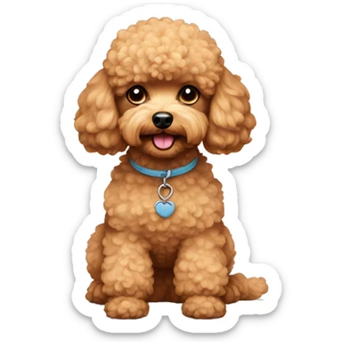 apricot toy poodle sticker