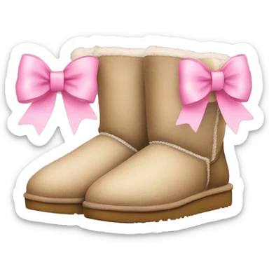 Uggs with pink bows sticker