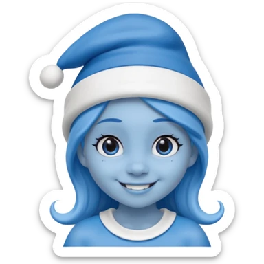 girl smurf sticker
