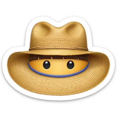Create strow hat fom one piece emoji sticker