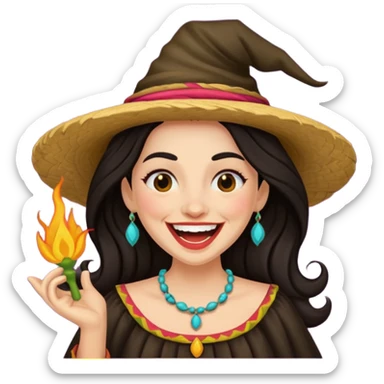 Bruja riendo  sticker