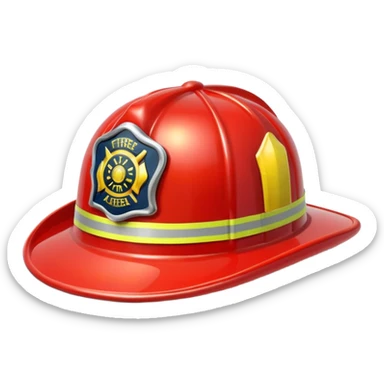firefighter's hat sticker