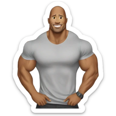 Dwayne Johnson being lgbt sticker