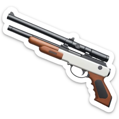 full white SPAS-12 shotgun sticker