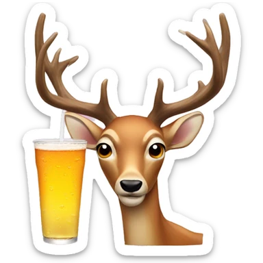 Deer drink redbull sticker