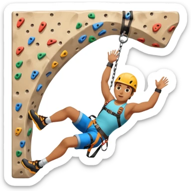 Fall off climbing wall sticker