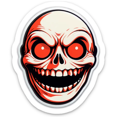 Creepy face  sticker