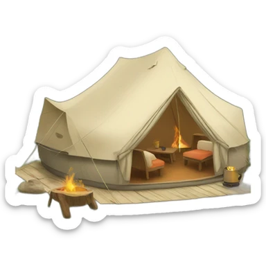 glamping sticker